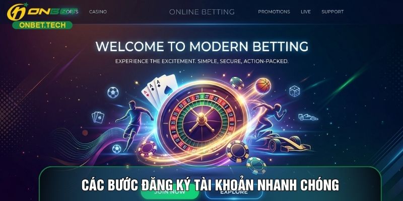 Các bước đăng ký tài khoản nhanh chóng Các bước đăng ký tài khoản nhanh chóng