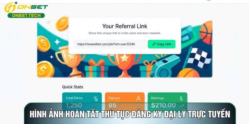 Hình ảnh hoàn tất thủ tục đăng ký đại lý trực tuyến Hình ảnh hoàn tất thủ tục đăng ký đại lý trực tuyến